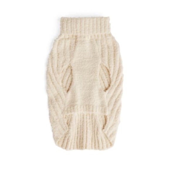 Merry Makings Chunky Knit Sweater for Pets, Small, & medium White - Picture 7 of 13